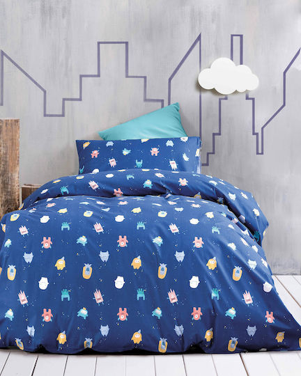 Rythmos Kids Duvet Cover Single Blue Set