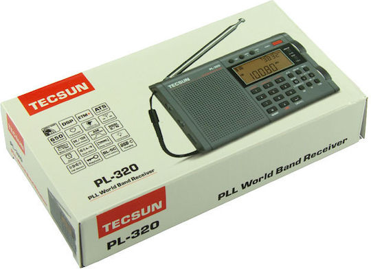 Tecsun PL-320 Φορητό Ραδιόφωνο Επαναφορτιζόμενο με USB Μαύρο