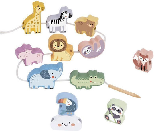 Tooky Toys Ζωάκι Ζωάκια Με Κορδόνι από Ξύλο για 24+ Μηνών