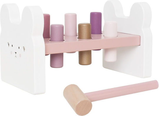 Jabadabado Hammer Toy Wooden Bench With Cylinders And Hammer Teddy made of Wood for 18++ Months
