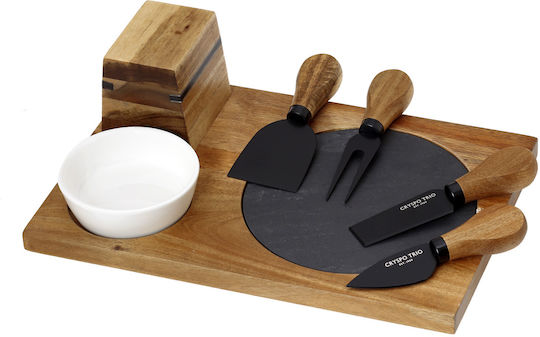 Cryspo Trio Πλατώ Σερβιρίσματος από Πέτρα 28x19εκ.