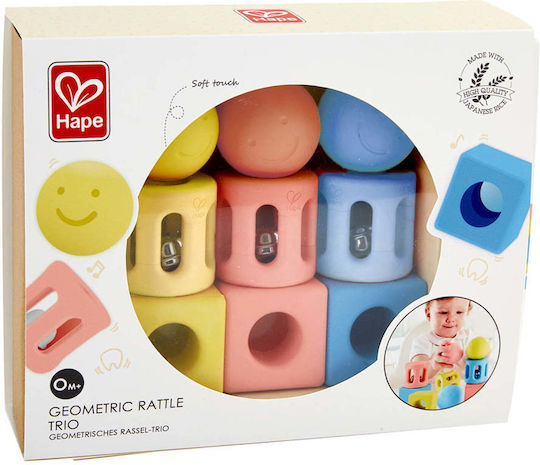 Hape Aktivitätswürfel Geometric Rattle Trio mit Sounds für 0++ Monate