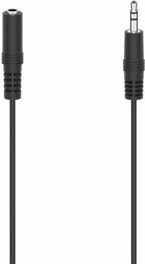 HAMA Cablu 3,5 mm male - 3,5 mm Negru 5m