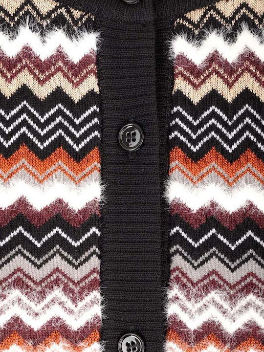 Women's Cardigan brown-gray-white