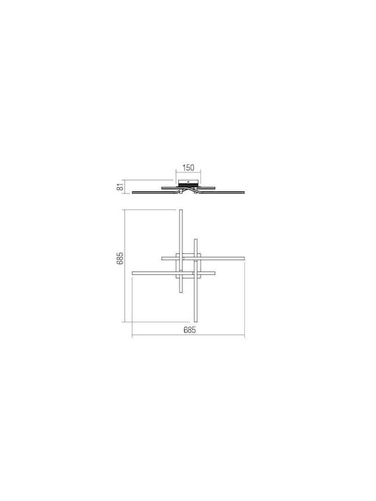 Redo Group Ceiling Light with Integrated LED