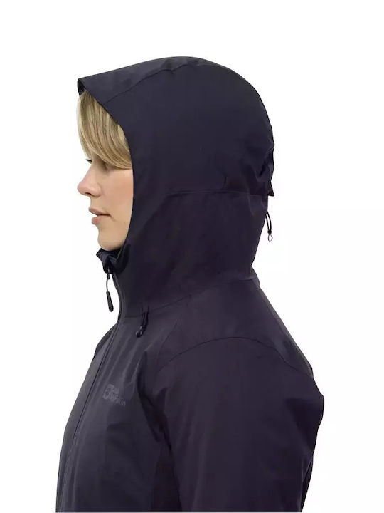 Lang Damen Puffer Jacke für Winter Gray