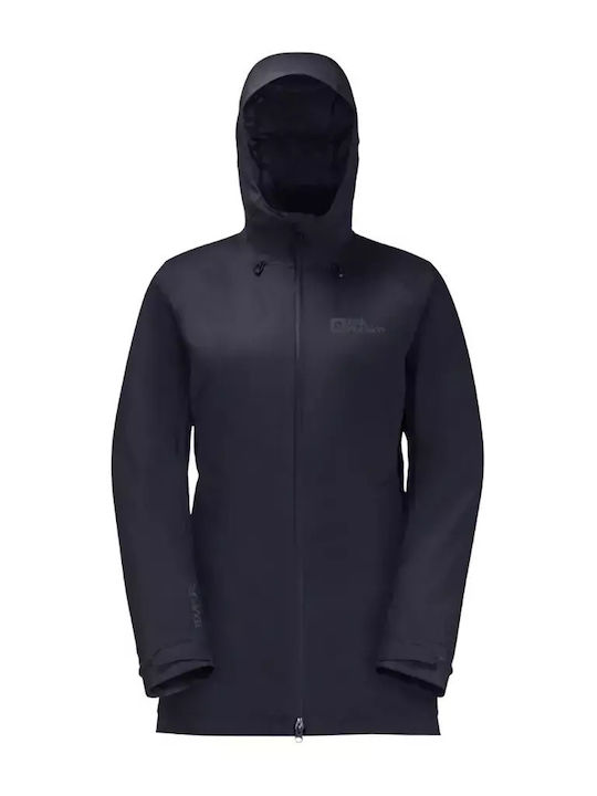 Lang Damen Puffer Jacke für Winter Gray