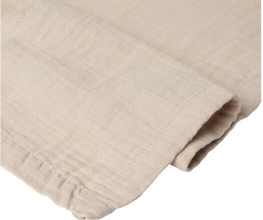 Bebejou Muslin Swaddle Wrap Sand Beige 110x110cm.