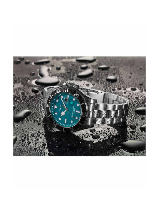 Harborside Ανδρικό Ρολόι 43mm Μπαταρίας Ασημί