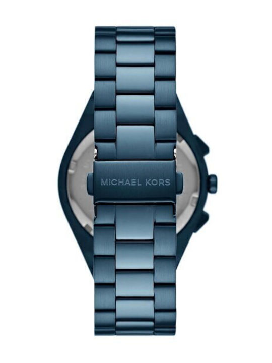 Michael Kors Lennox Men's Watch 40mm Chronograph Battery with Stainless Steel Strap Dark Blue