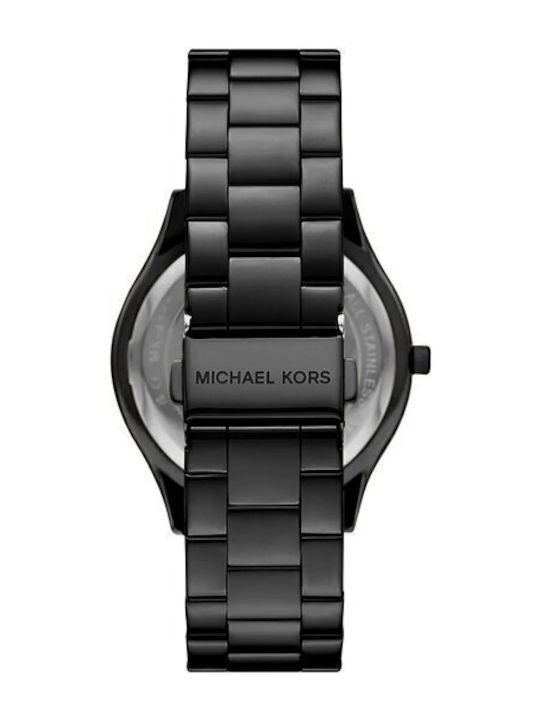 Michael Kors Runway Women's Watch with Black Metal Bracelet
