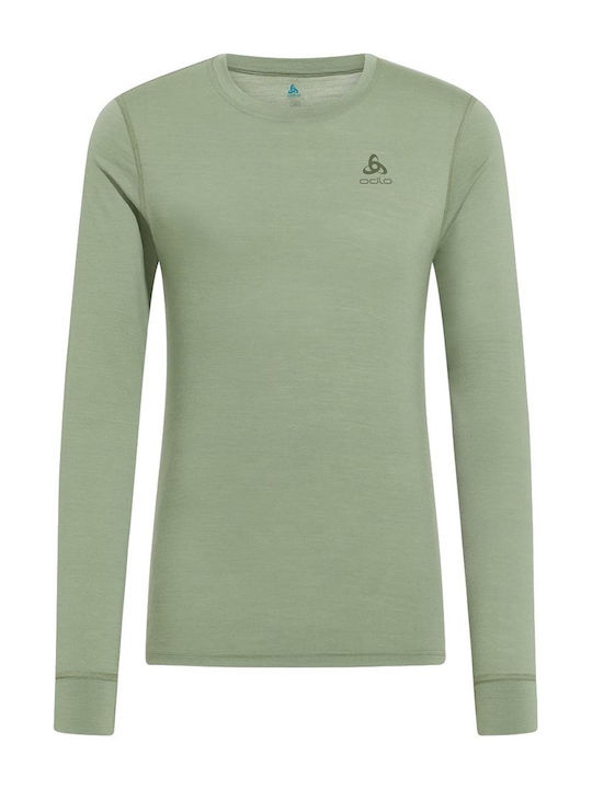 Odlo Merino 200 Crew Neck Herren Thermo Langarmshirt Beige