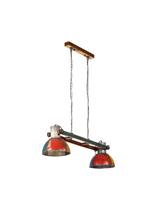 vidaXL Industrial Pendant Light Multicolour for 25 Bulbs E27 111x29cm