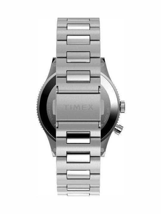 Timex Waterbury Men's Watch 39mm Battery with Silver Stainless Steel Bracelet