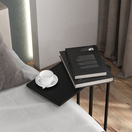 Rectangular Metal Side Table Black M46xL26xH60cm