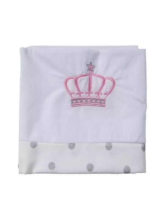 abo Queens Crown Seturi de cearșafuri pentru bebeluși Pentru Cradle Bumbac Roz 75x100buc 3buc