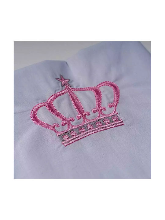 abo Queens Crown Seturi de cearșafuri pentru bebeluși Pentru Cradle Bumbac Roz 75x100buc 3buc