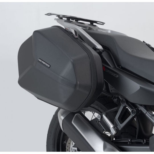 SW-Motech Motorcycle Hard Side Case Set 25lt in Black Colour
