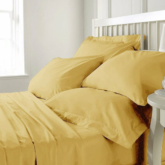 Anna Riska Prestige Комплект Бебешки Чаршафи За Количка Памучни Жълти 120x165бр 3бр