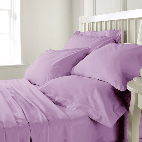 Anna Riska Prestige Baby Sheet Cradle Cotton Lilac 80x100cm
