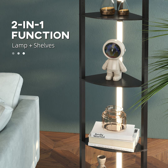 HomCom LED Floor Lamp H163.5xW41cm. Black