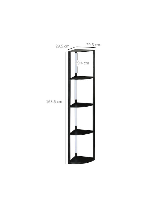 HomCom LED Φωτιστικό Δαπέδου Υ163.5xΜ41εκ. Μαύρο