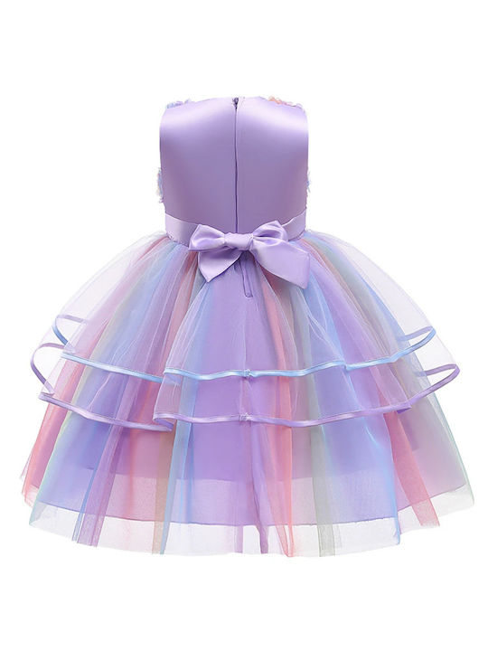 TakTakBaby Rochie pentru Copii Din Tulle Floral Colorful