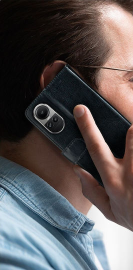 Rosso Element Pu Портмоне Изкуствена кожа Черен (Oppo Reno10)