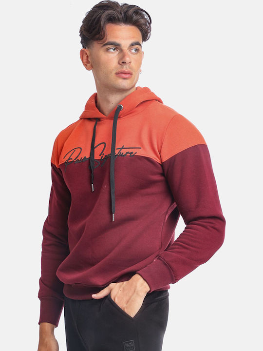 Sweatshirt with Hood Burgundy