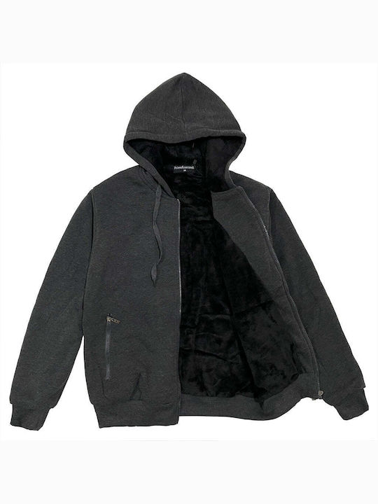 Ustyle Men's Sweatshirt Jacket with Hood GRI