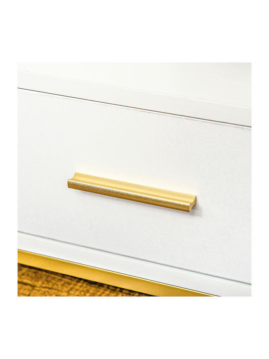 Noptiere Metalice Albe 2buc 50x40x55cm