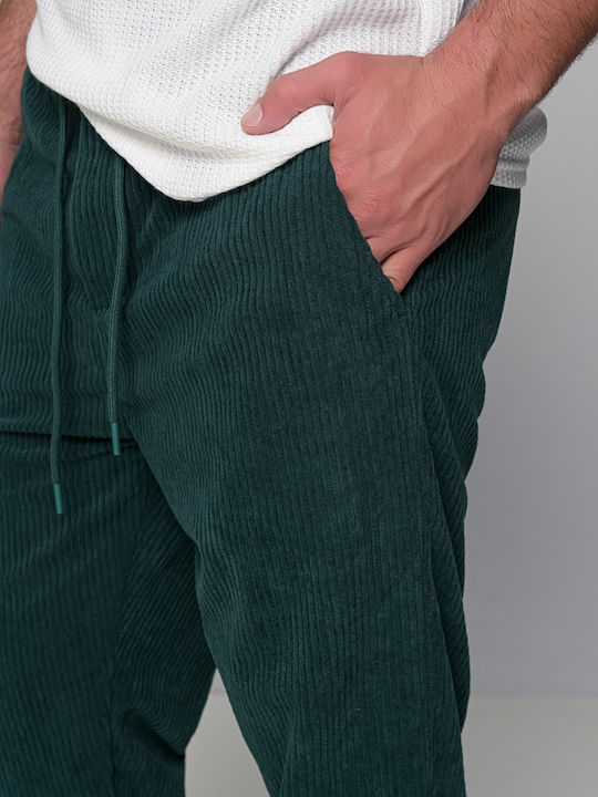 Hose in Lockere Passform Petrol Blue