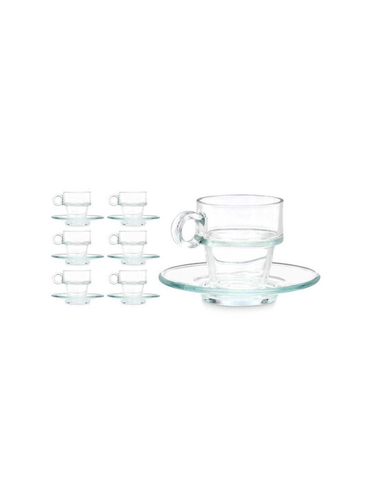 Vivalto Tasse Glas Transparent 90ml 6Stück