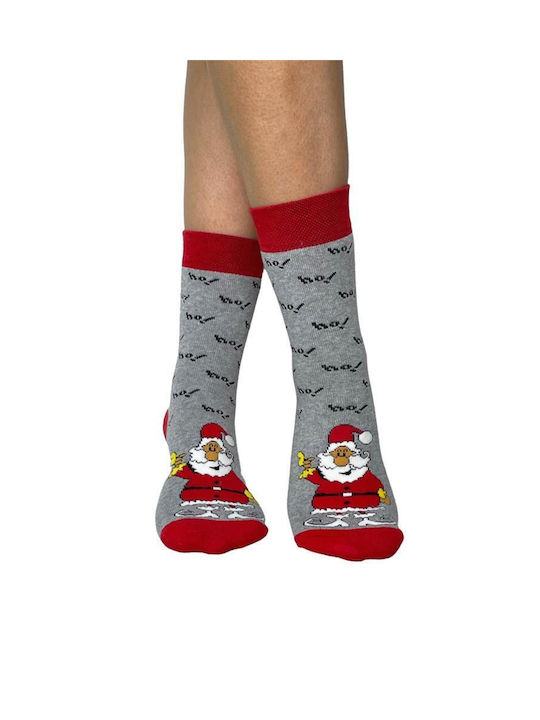 Inizio Women's Christmas Socks GREY/RED/BLACK