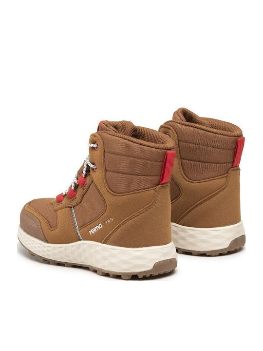 Leder Kinderstiefel mit Schnürsenkeln Braun