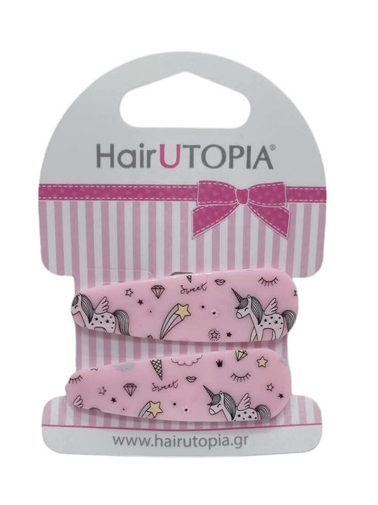 Hair Utopia Set de Agrafe pentru Copii cu Cu clemă Unicorn - Licornă 2buc