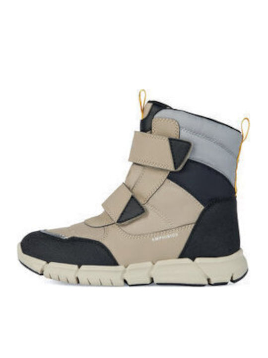 J Flexyper Kids Snow Boots with Hoop & Loop Closure Beige
