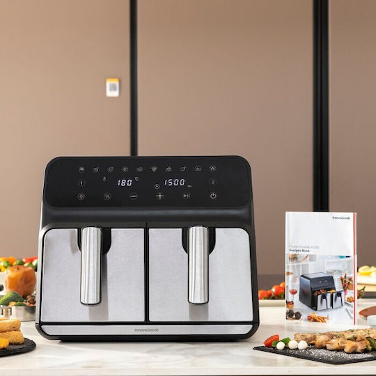 InnovaGoods Fryinn Double 8000 Friteuză cu aer 8lt Negru