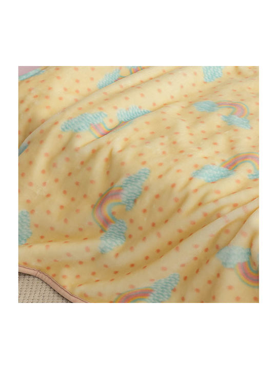 Palamaiki Blanket Cot Cloudy Velvet Yellow Cloudy 110x140cm