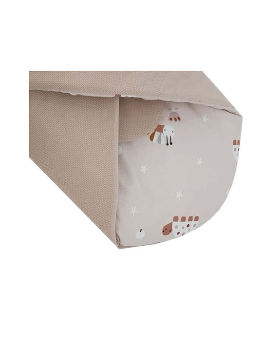 Ekokids Κουβέρτα Αγκαλιάς & Λίκνου Beige Bees Βελουτέ Μπεζ 75x75εκ.