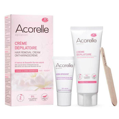 Acorelle Hair Removal Face Cream Hair Removal Cream Face & Sensitive Areas Suitable for Sensitive Skin 75ml