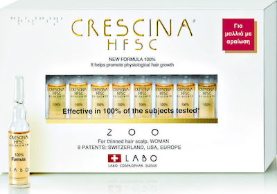 Labo Crescina HFSC 100% 200 Fiola pentru păr pentru căderea părului pentru femei 20x3.5ml