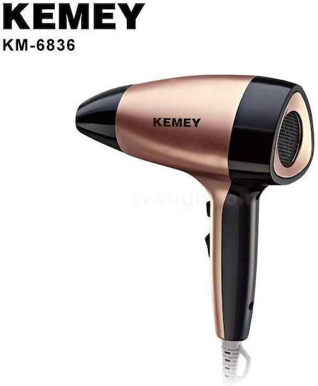 Kemei Πιστολάκι Μαλλιών 1800W Χάλκινο