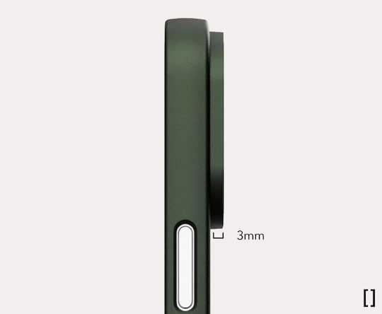 Nekit Umschlag Rückseite Kunststoff 1mm Grün (iPhone 15 Pro)