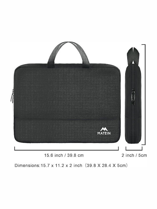Matein Τσάντα Ώμου / Χειρός για Laptop 15" σε Μαύρο χρώμα 1025