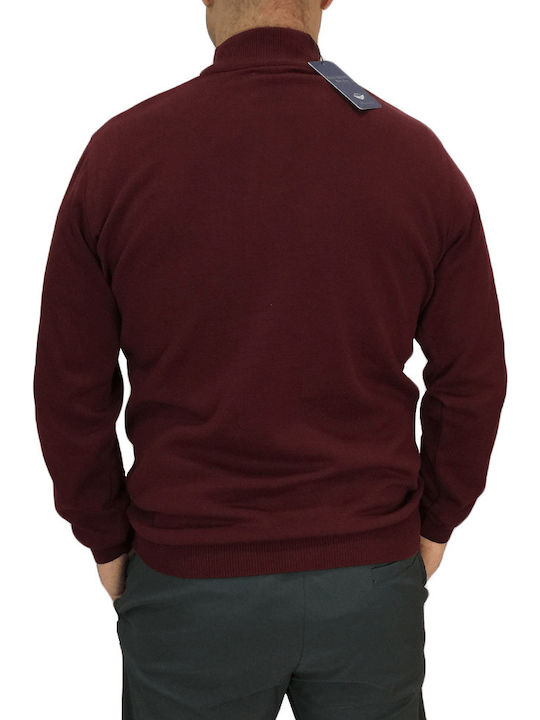 Side Effect Herren Langarm-Pullover Burgundisch