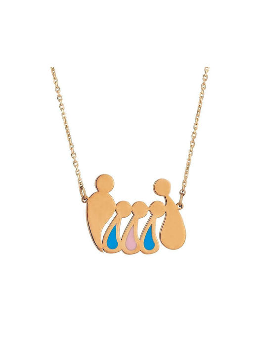 Goldsmith Necklace Family from Gold 9 K