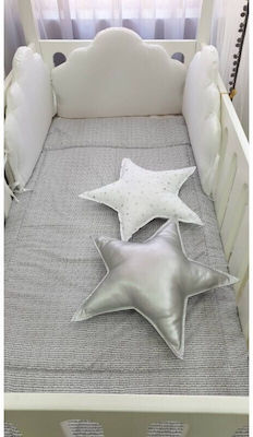 Baby Star Σύννεφο Crib Bumpers Classic Inside White 40x200cm