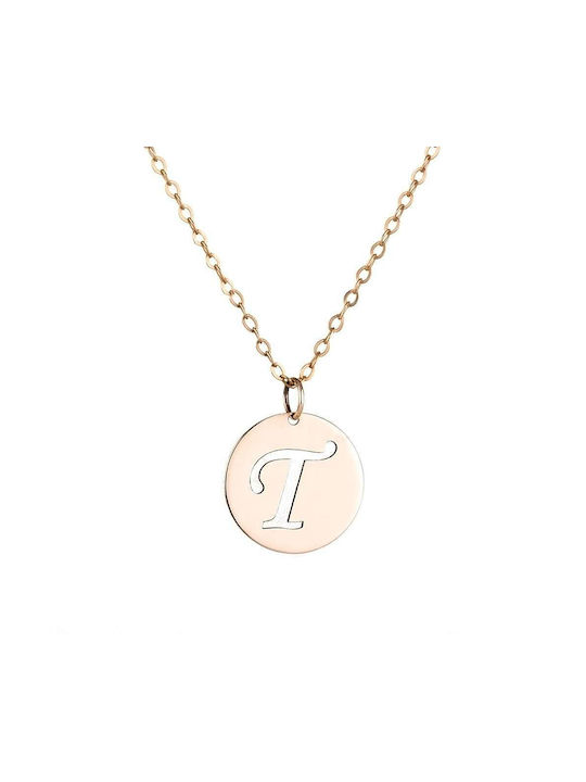 Goldsmith Necklace from Gold 9 K with Letter Option