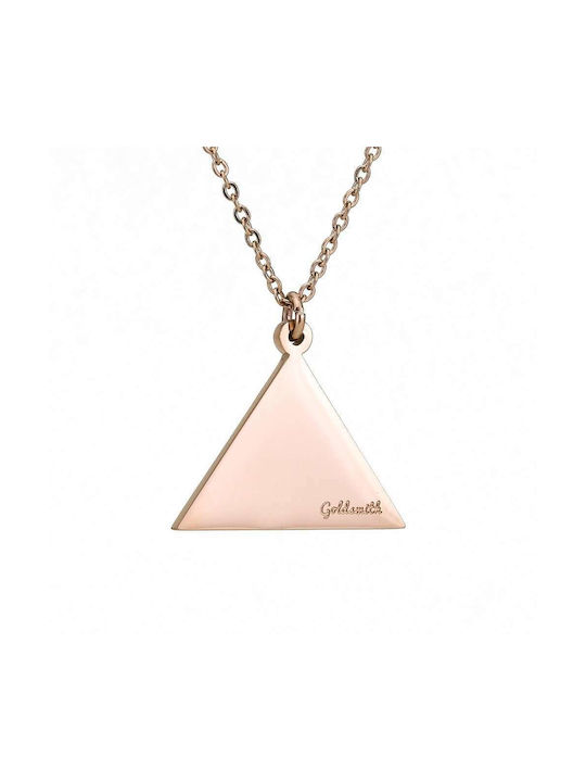 Goldsmith Necklace Geometric from Pink Gold Plated Steel